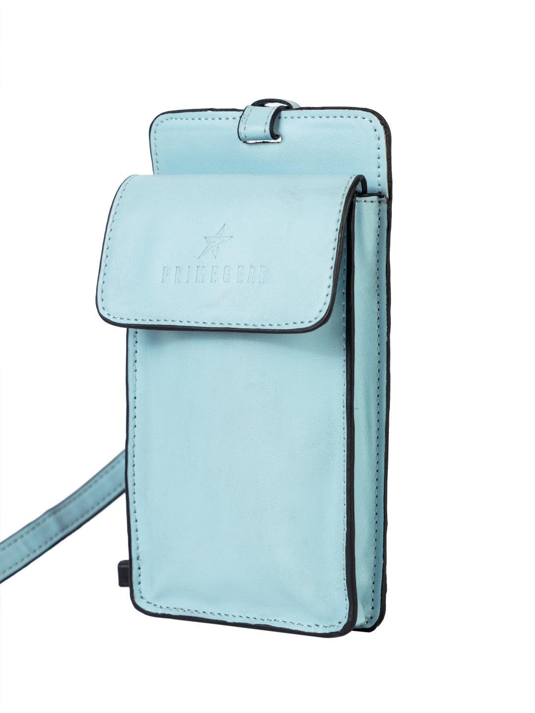 Powder Blue & Black Clasic Phone Sling Bag