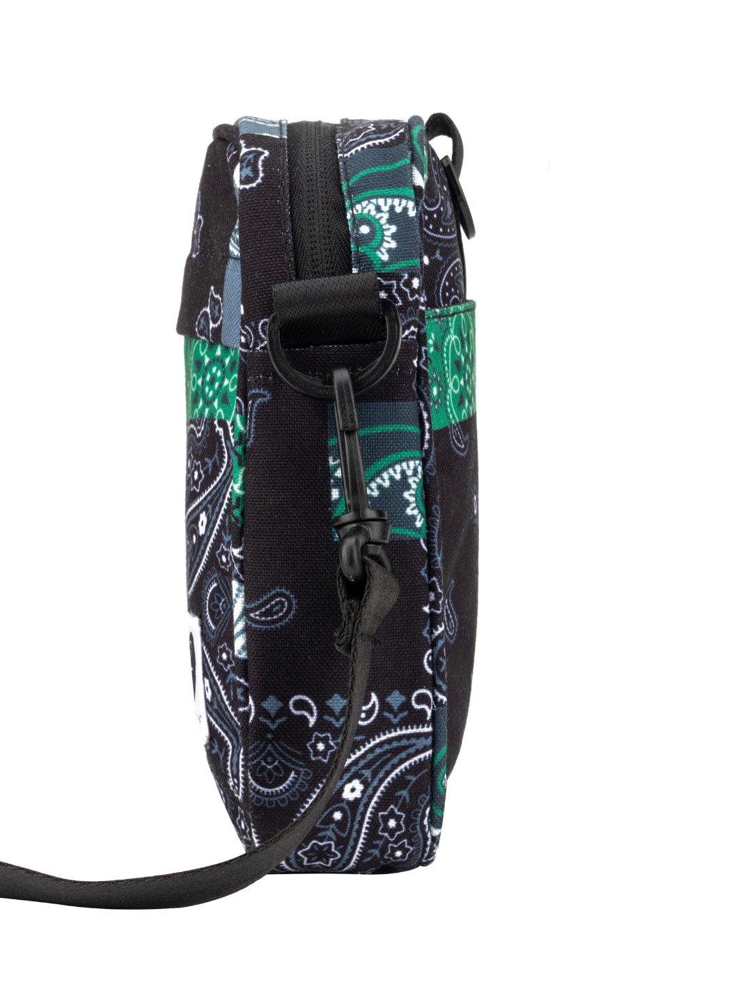 Green & Black Bandana Print Shoulder Bag