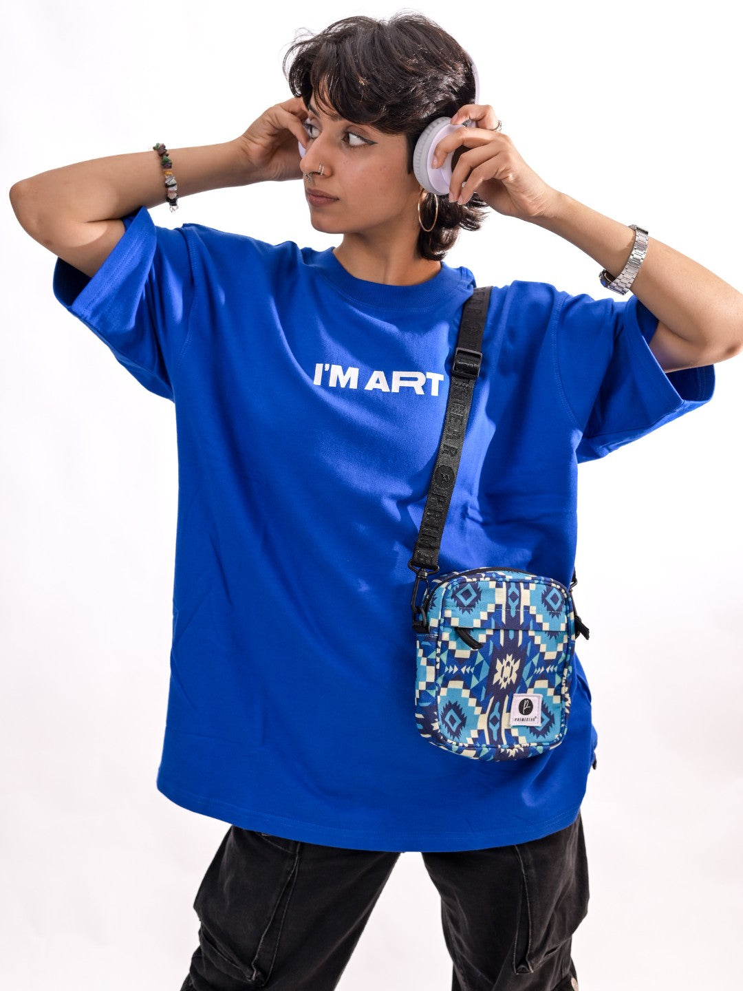 Blue Aztec Shoulder Premium Lightweight Bag