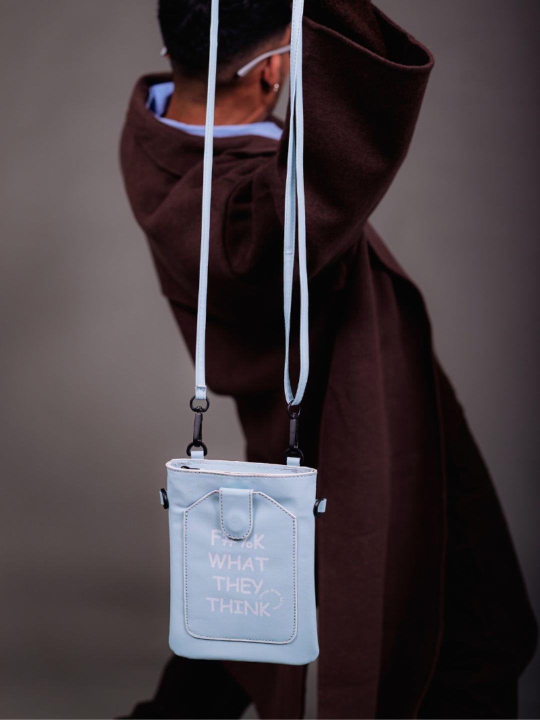 FWTT Powder Blue & White Premium Sling Bag