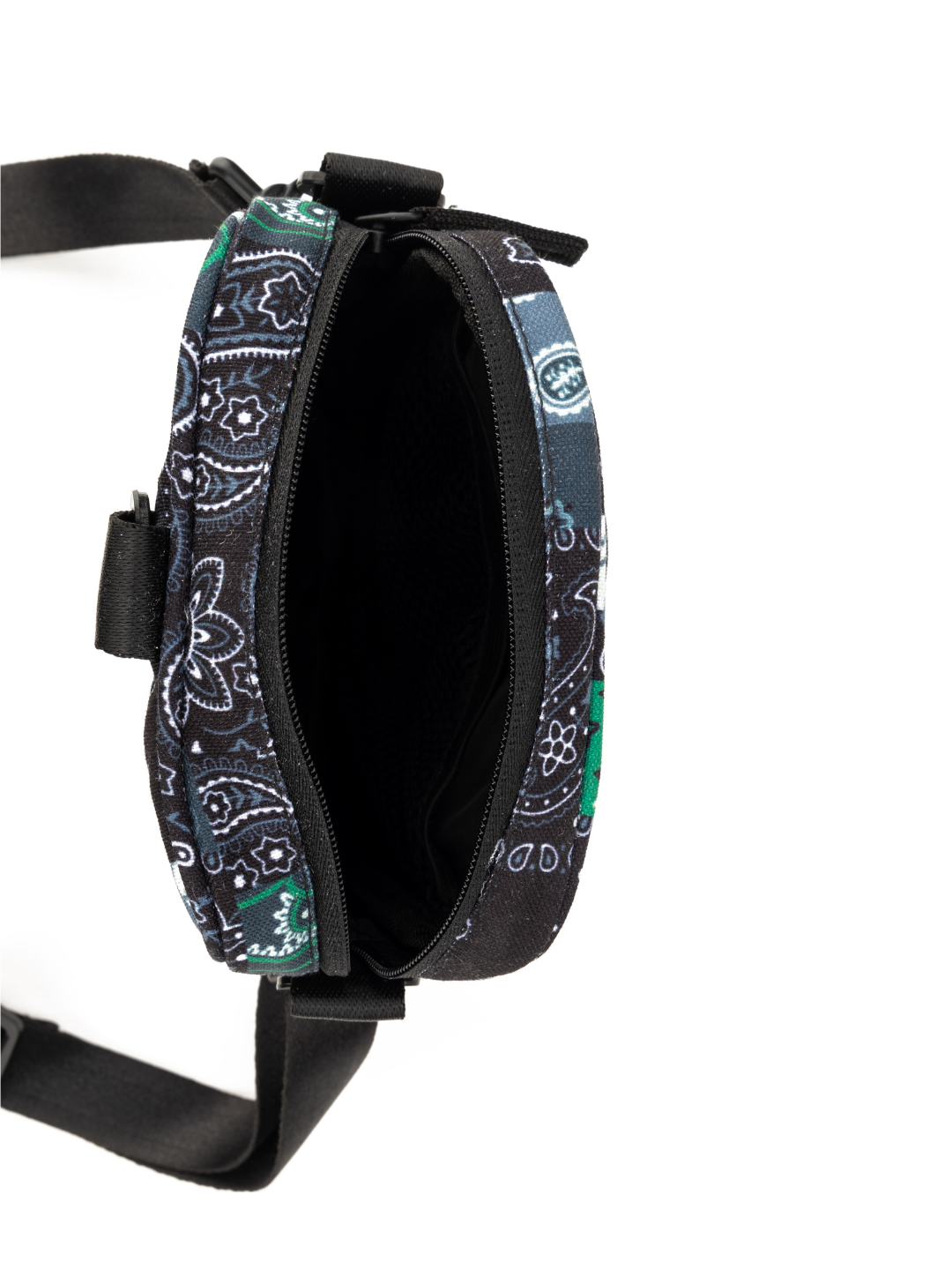 Green & Black Bandana Print Shoulder Bag