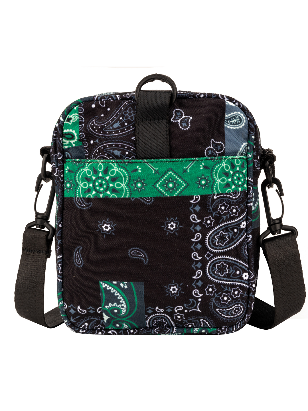 Green & Black Bandana Print Shoulder Bag