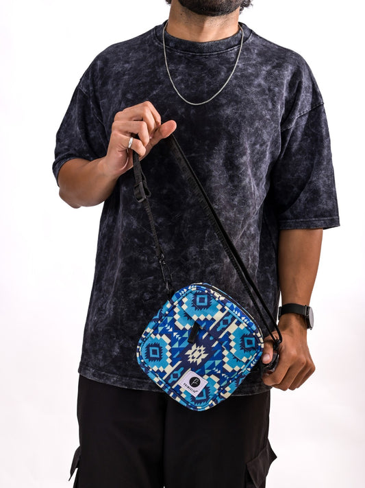 Blue Aztec Shoulder Premium Lightweight Bag