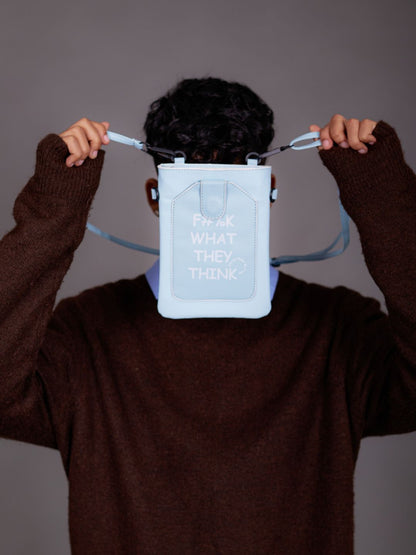 FWTT Powder Blue & White Premium Sling Bag