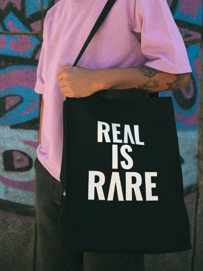 Primegear Black Real is Rare Tote Bag