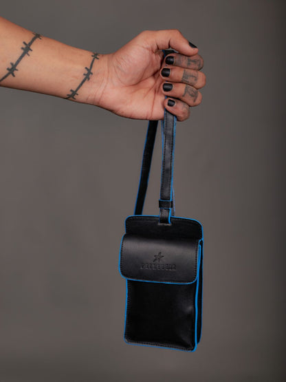 Black & Blue Classic Phone Sling