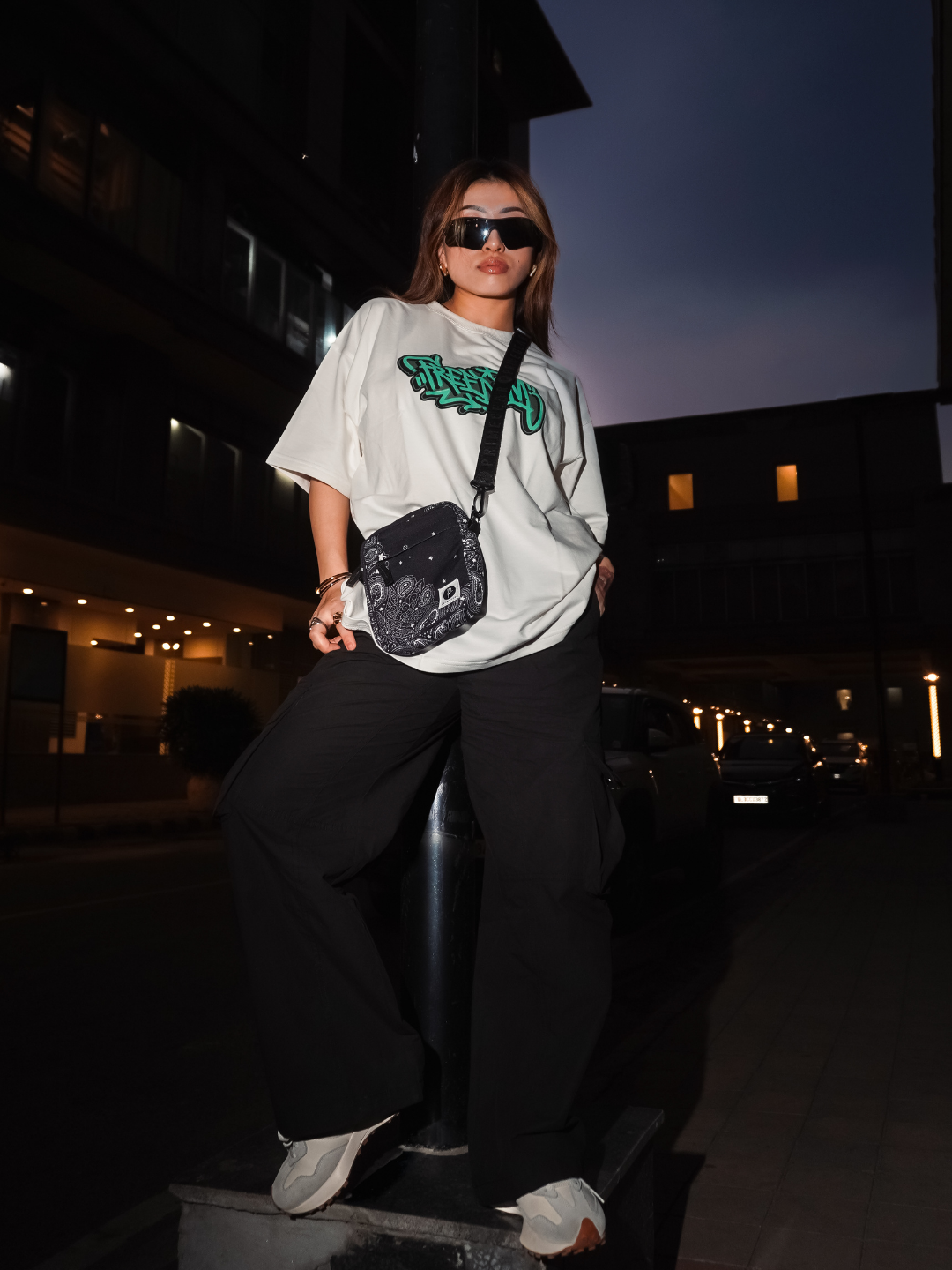 Black Bandana Cross Body Bag