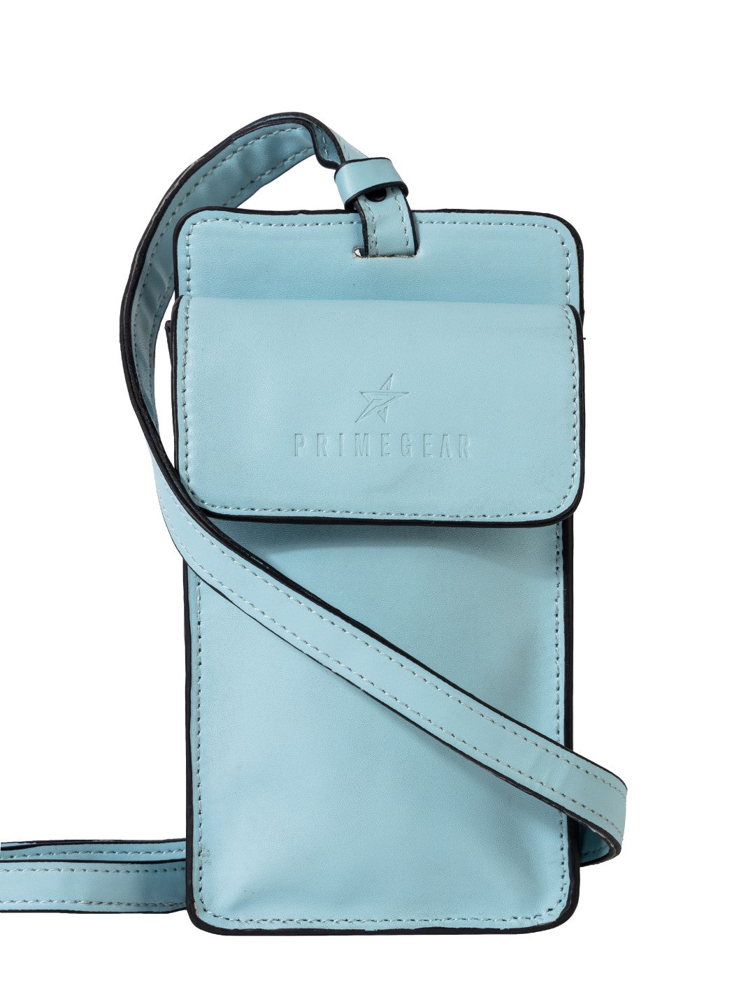 Powder Blue & Black Clasic Phone Sling Bag