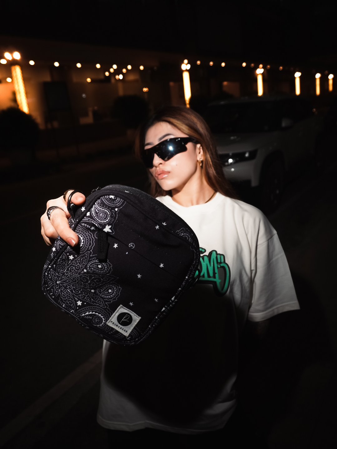 Black Bandana Cross Body Bag