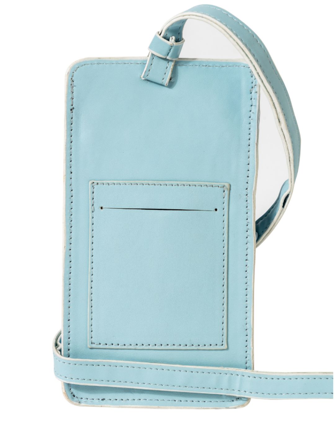 Powder Blue & White Classic Phone Sling