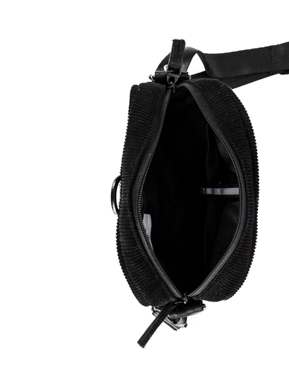 Black Corduroy Shoulder Bag