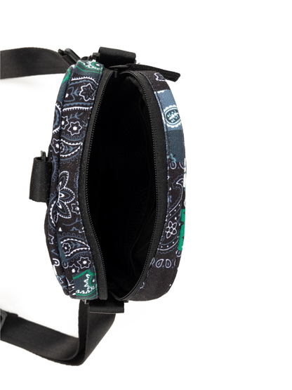 Green & Black Bandana Print Shoulder Bag